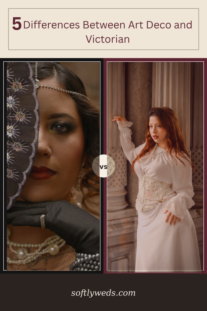 art deco vs victorian weddings