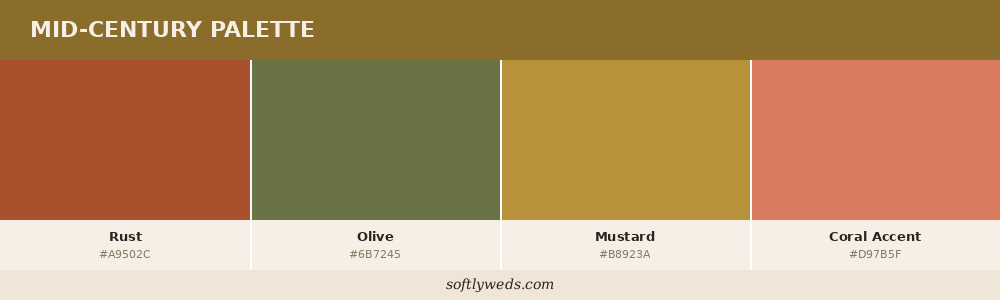 vintage wedding color palettes