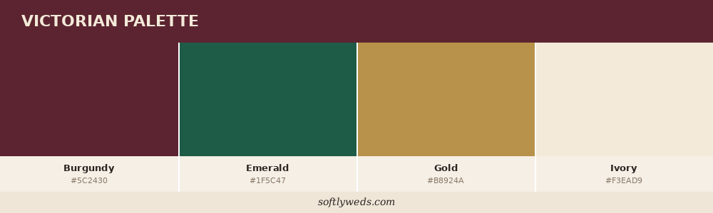 vintage wedding color palettes